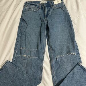Abercrombie & Fitch Blue Straight Leg Jeans